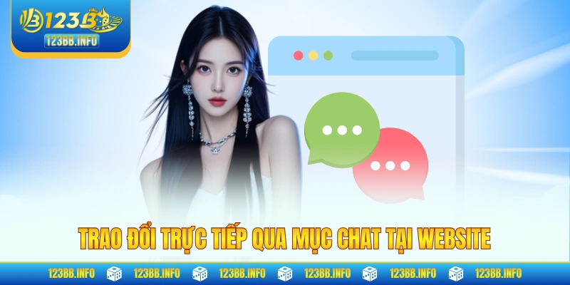 Trao đổi trực tiếp qua mục chat tại website 